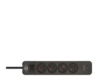 BRENNENSTUHL LISTWA ZASILAJĄCA "ECOLOR" 4 GN 1,5M CZARNA 2XUSB-C 15,5W - 1326712 - zdjęcie 3